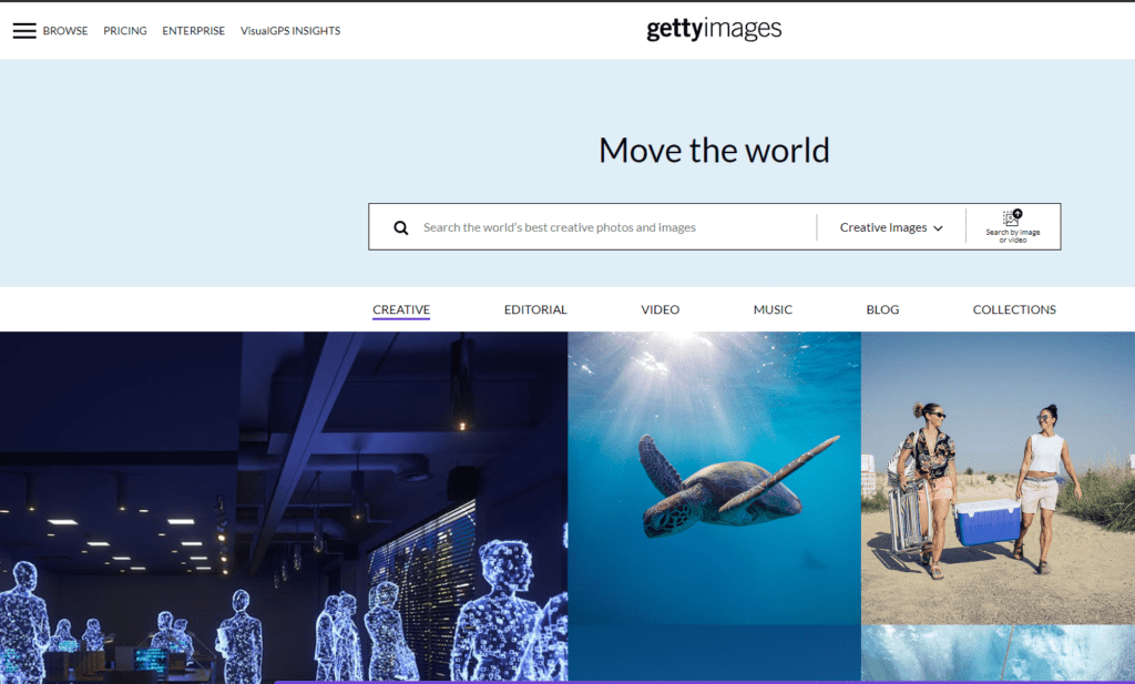 Best Places to Sell Photos - 3. Getty Images
